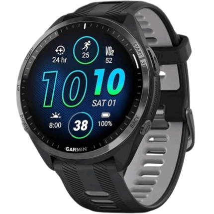 Garmin Forerunner® 965 Running Smartwatch Colorful AMOLED Display Training Metrics and Recovery Insights - Black