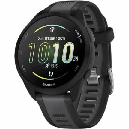 Garmin Forerunner 165 Running Smartwatch Colorful AMOLED Display Training Metrics and Recovery Insights - Black