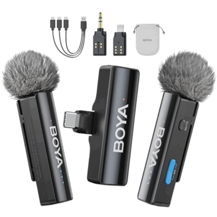 BOYA BOYALINK 2 Wireless Lavalier Microphone for iPhone Camera Android Mini Lapel Microphone Wireless