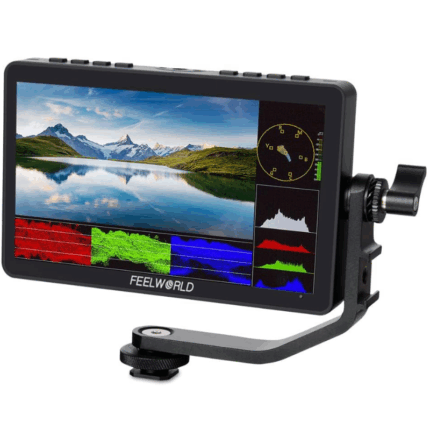 FeelWorld F5 Pro 5.5-inch V2 Field Monitor 4K IPS DSLR HDMI Touchscreen Camera Assist 5V Type-C Input Tilt Arm