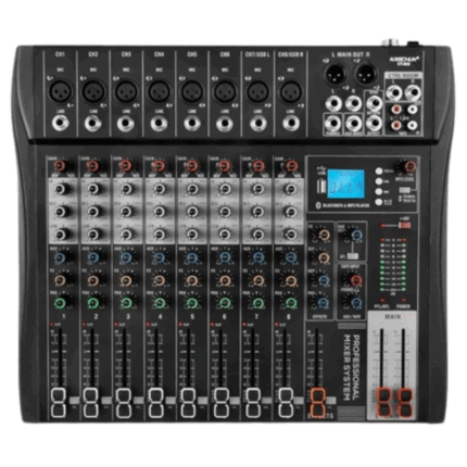 Omax 8-Channel Professional Audio Mixer